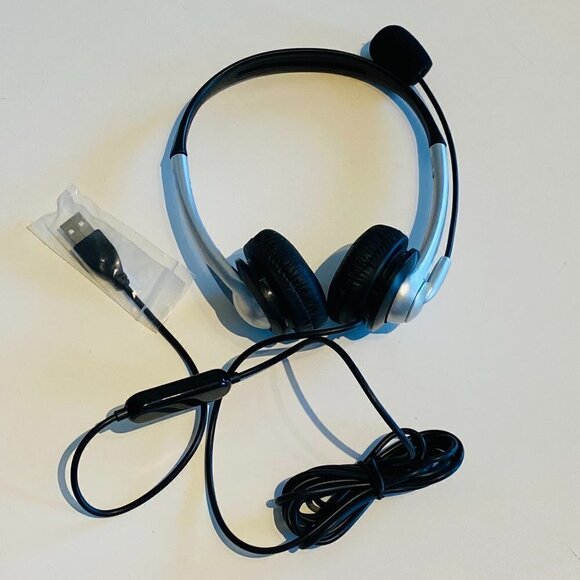 🆕 USB wired mic headphones headset PC mac REMOTE work speaker audio computer - Picture 3 of 10